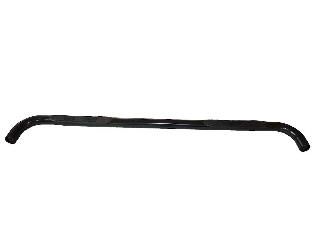 GM004B – VALUE BRAND Nerf Bar, With Step Pads 3 Inch Round Bent Powder Coated Black Steel With Welded End Caps Frame ...